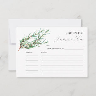 Printable Recept Kaarten Waterverf Rozemarijn
