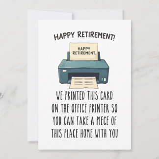 Printable Retirement Card, Funny Retirement Gift Feestdagenkaart