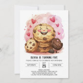 Printable Roze Online Cookies Verjaardag Kaart (Voorkant)