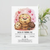 Printable Roze Online Cookies Verjaardag Kaart (Staand voorkant)