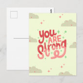Printable Schattige U bent Sterk Wenskaart Briefkaart (Voorkant / Achterkant)