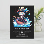 Printable Simple Pirate Birthday Kaart (Staand voorkant)