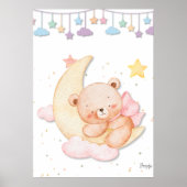 Printable Sleeping Teddy Bear Wall Art Poster (Voorkant)