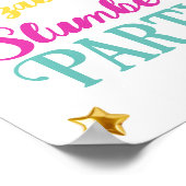 Printable SLEEPOVER Slumber Verjaardagsfeestje Wel Poster (Hoek)