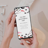 Printable Sushi Verjaardagsfeestuitnodiging Kaart