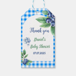 Printable Sweet Beery Classic Gingham Baby shower Cadeaulabel