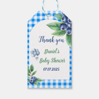 Printable Sweet Beery Classic Gingham Baby shower Cadeaulabel
