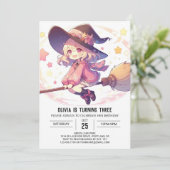 Printable Sweet Wizard Verjaardag Kaart (Staand voorkant)