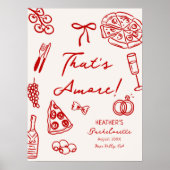 Printable That's Amore Bachelorette Party Poster (Voorkant)