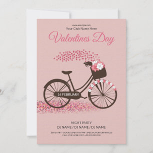 Printable Valentijns  Party brochure Sjabloon Kaart