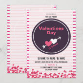Printable Valentijns  Party brochure Sjabloon Kaart (Voorkant / Achterkant)