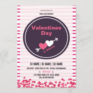 Printable Valentijns  Party brochure Sjabloon Kaart