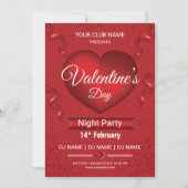 Printable Valentijns  Party brochure Sjabloon Kaart (Voorkant)