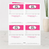 Printable Vendor Slips – Editable Instant Download Kaart (Achterkant)