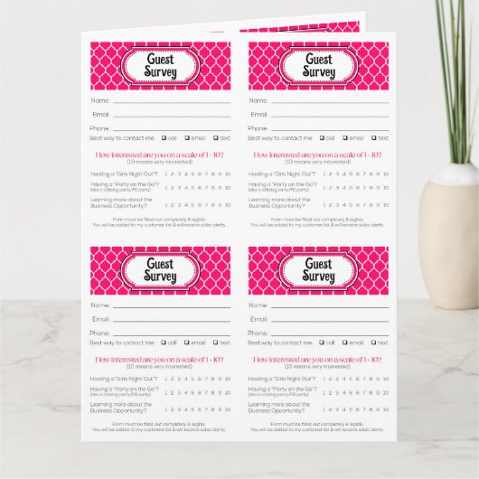 Printable Vendor Slips – Editable Instant Download Kaart (Voorkant)