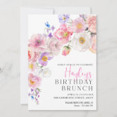 Printable Verjaardag Brunch Uitnodiging Wildflower (Voorkant)