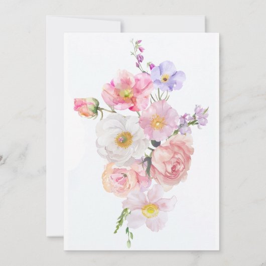 Printable Verjaardag Brunch Uitnodiging Wildflower (Achterkant)