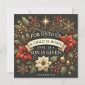 Printable voor ons Een kind is geboren Scrapbook Kaart (Voorkant)