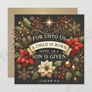 Printable voor ons Een kind is geboren Scrapbook Kaart