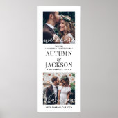 Printable Wedding Welkom Eenvoudige Moderne 2 Foto Poster (Voorkant)