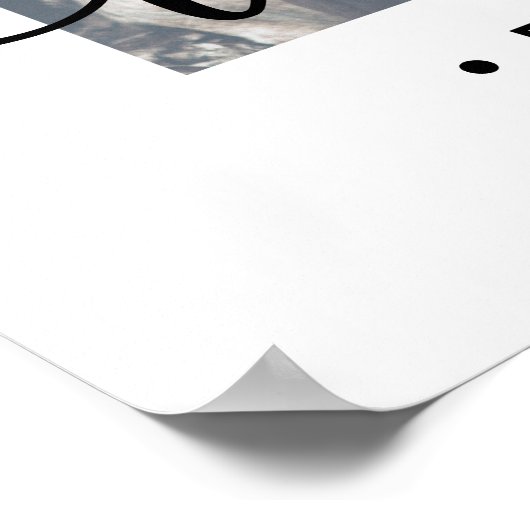 Printable Wedding Welkom Moderne Eenvoudige Twee F Poster (Hoek)