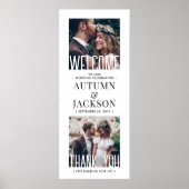Printable Wedding Welkom Stijlvolle Minimal 2 Foto Poster (Voorkant)