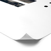 Printable Wedding Welkom Stijlvolle Minimal 2 Foto Poster (Hoek)