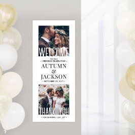 Printable Wedding Welkom Stijlvolle Minimal 2 Foto Poster