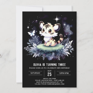 Printable Woodland Tiger Birthday Kaart