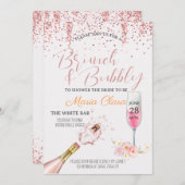 Printaddable - Brunch & Bubble Pink Champange Kaart (Voorkant / Achterkant)