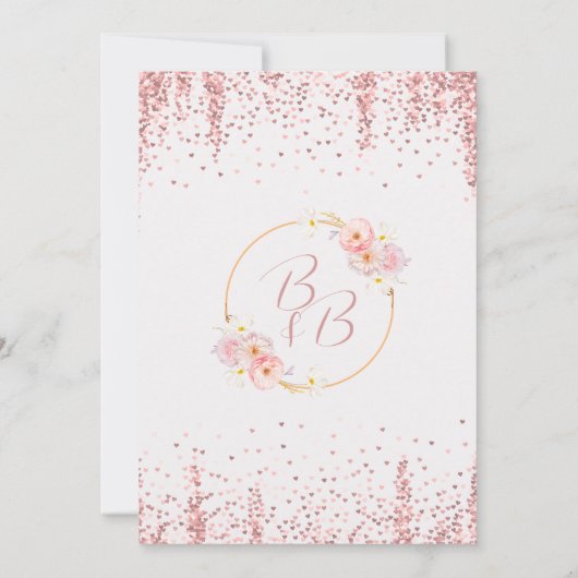Printadorable - Brunch & Bubbels Roze Champagne Kaart (Achterkant)