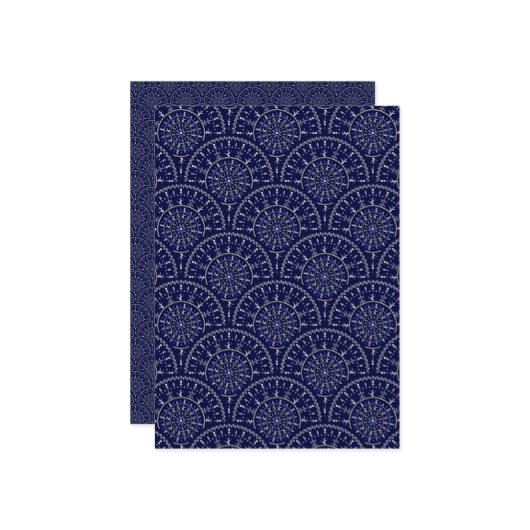 Printbaar Blauw Ditsy Winter Deco Scrapbook Papier Kaart (Voorkant / Achterkant in situ)