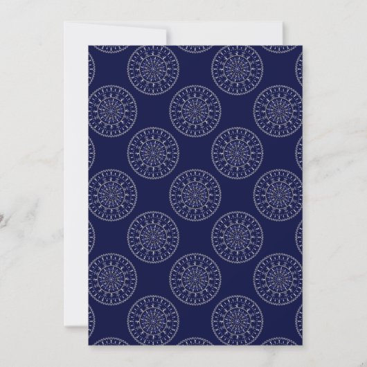 Printbaar Blauw Ditsy Winter Dotted Scrapbook Pape Kaart (Voorkant)