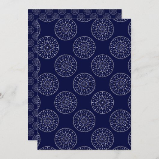 Printbaar Blauw Ditsy Winter Dotted Scrapbook Pape Kaart (Voorkant / Achterkant)