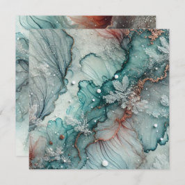 Printbaar Frosty Herfst Alcohol Ink Scrapbook Pape Kaart