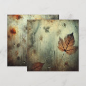 Printbaar Grungy Autumnal Window Scrapbook Paper Kaart (Voorkant / Achterkant)