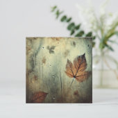 Printbaar Grungy Autumnal Window Scrapbook Paper Kaart (Staand voorkant)