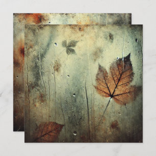 Printbaar Grungy Autumnal Window Scrapbook Paper Kaart