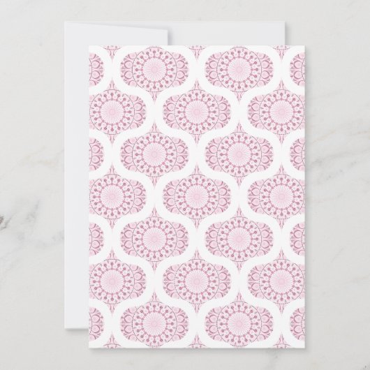 Printbaar Roos Confetti Kant Retro Scrapbook Papie Kaart (Voorkant)