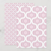 Printbaar Roos Confetti Kant Retro Scrapbook Papie Kaart (Voorkant / Achterkant)