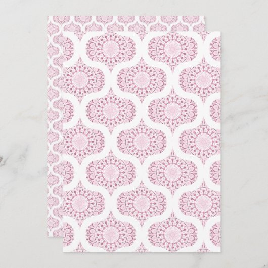 Printbaar Roos Confetti Kant Retro Scrapbook Papie Kaart (Voorkant / Achterkant)