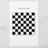 Printbaar schaakbord met cijfers en letters briefpapier (Voorkant)