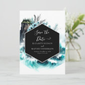 Printbare Boho Nautische bruiloft Save The Date (Staand voorkant)