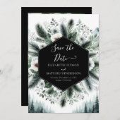 Printbare Chic Mountain bruiloft Save The Date (Voorkant / Achterkant)