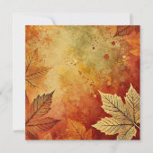 Printbare Herfst Foliage Distressed Ink Scrapbook Kaart (Voorkant)