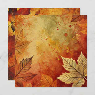 Printbare Herfst Foliage Distressed Ink Scrapbook Kaart