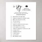 Printbare Minimalistische I Spy Huwelijks Foto Jac Poster (Voorkant)