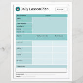 Printbare Sjabloon van Lesson Planner (Voorkant)