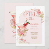 Printbare Tiki Feest Uitnodiging Sjabloon (Voorkant / Achterkant)