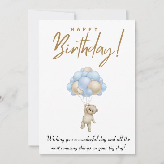 Printbare verjaardagsverjaardag Kaart (Voorkant)